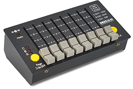 MOKA SFX DMX Controller für DJ-Lichter DMX 512 Konsole Bühnenlicht DMX Light Controller für Lichtshows, Party Disco Pub KTV Bars und Bühnenlichter