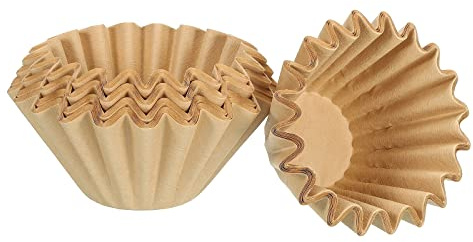 PATIKIL 1-2 Cup Basket Coffee Filters Brown Paper Filter 6.1x1.8 Inch Drip Coffee Makers Disposable Brewing for Cafe Office Home, Pack of 50