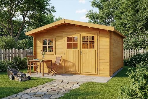 Alpholz Gartenhaus Valerie 428x427cm Imprägn. Pinie mit Boden