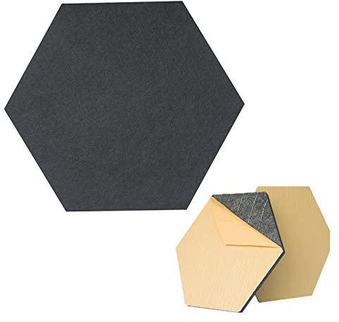 20Stück sechseckige Akustikpaneele, schalldichte Schaumstoffplatten, Schalldichtes Interieur, Schallabsorbierende Paneele, 30x26x0.9cm,für Wand, akustische Behandlung für Studio, Zuhause und Büro (Co