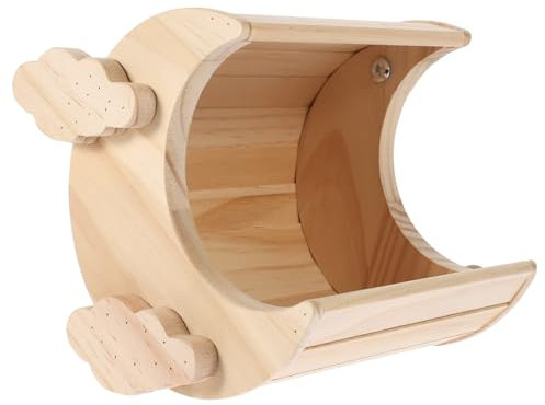 FRCOLOR Mondförmiges Hamsterhaus Aus Holz Von Cozy Nest Für Meerschweinchen Und Ratten Dekoratives Versteck Für Die Täglichen Aktivitäten des Haustiers