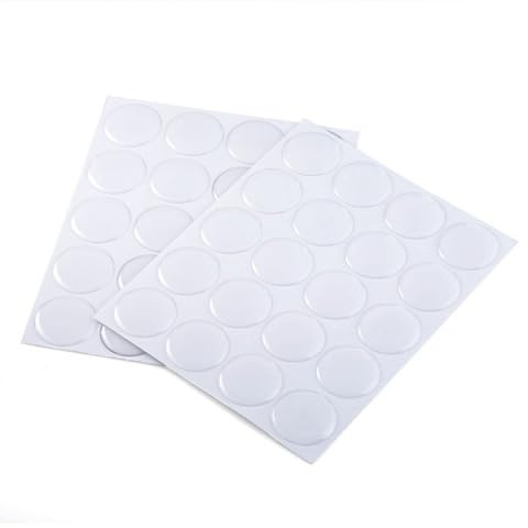 NUOBESTY 300 Stück Runde Transparente Acryl-Aufkleber 25 mm Für Flaschenbastelarbeiten Und Scrapbooking Bastel-Acryl-Aufkleber Mit 3D-Effekt Alternative Zu Harz Und Glasuren