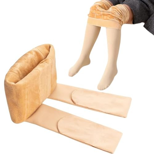 KGDUYC Collant e calzamaglie da donna Collant termici invernali da donna spessi e caldi in lana imbottita (colore pelle)