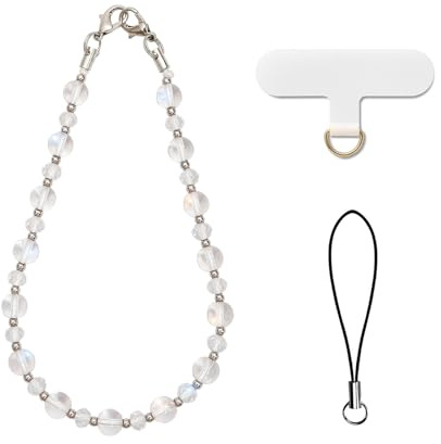 AOKSUNOVA Chaîne de téléphone Portable Universelle avec Perles, Bijou pour téléphone Portable, Bracelet, Pendentif Court, Bande pour téléphone Portable