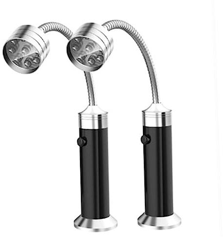 Angoily LED Emergencias para Aleación de Aluminio, Adecuado para Linterna Flexible Base Magnética, Ligera y Barbacoa Exterior en Carretera Pesca