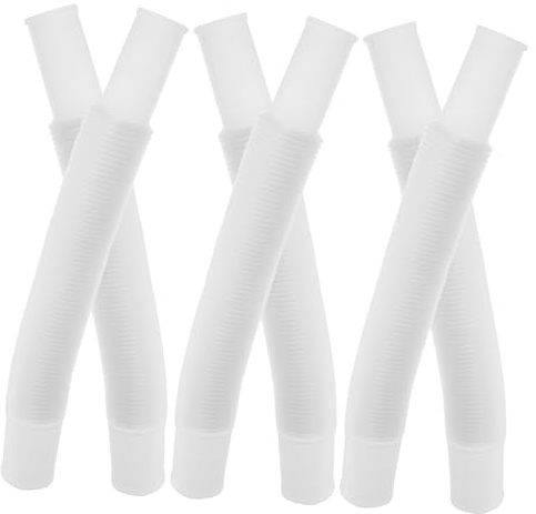 Tubo per Lavatesta da Letto 6 Pezzi in Pvc Bianco Flessibile | Uso in Letto e Assistenza Postparto, Leggero e Facile da Pulire, Installazione Semplice, 70cm