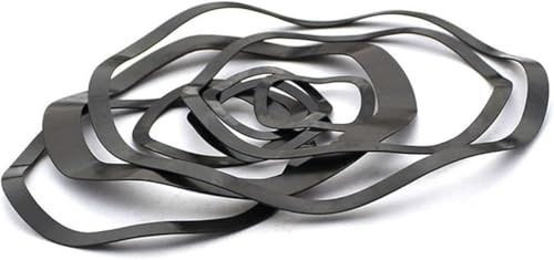 Rondelle ondulée, Rondelle ondulée à ressort, Rondelle ondulée à cinq vagues, rondelle ondulée à ressort, joint, rondelles ondulées, rondelles élastiques, acier au carbone noircissant, M38/M40/M50/M60