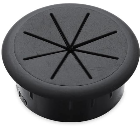 Fymlok Passacavi,Passacavi Scrivania 2 Pezzi Organizer for Cavi da scrivania, passacavi for mobili da Ufficio, passacavi for Scatola di Passaggio Cavi(Black-50mm)