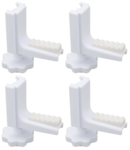 Sing F LTD 2 Pairs Raised Toilet Seat Brackets Replacement Mounting Brackets Plastic Toilet Seat Raised Kit Accessories for Elderly Adults White