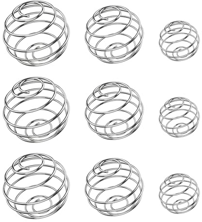 pawpoem 9 PCS Ball Shaker Per Proteine, Agitare la Sfera in Metallo per Shaker, Piccolo Miscelatore Sfera per Frullati, Miscelatore della Proteina per Palestra, Fitness, Bevande, Sport