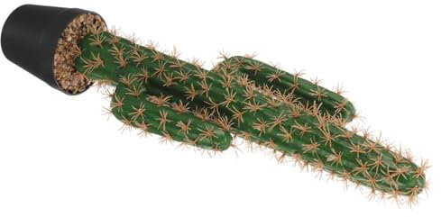 Luxshiny Cactus Artificiales Grandes Maceta, Plantas De Cactus Artificiales De Simulación, Textura Realista, Sin Alergias, Decoración para Escritorio y Hogar, Adorno Suculento Base Incluida