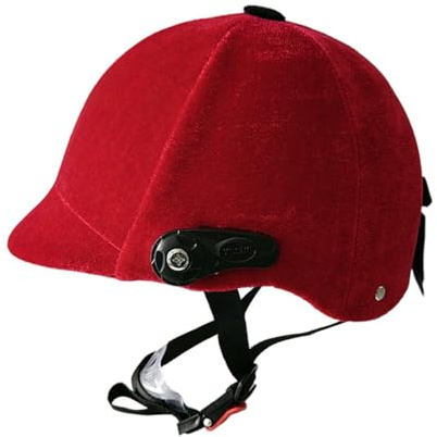 Sharplace Reithelm Schutz für Kinder, Kinderhelm, Reitkappe verstellbar für Mädchen & Jungen, belüfteter Reithelm zum Reiten, Radfahren, Skifahren, 54-62cm, Rot mit Kein Spiegel