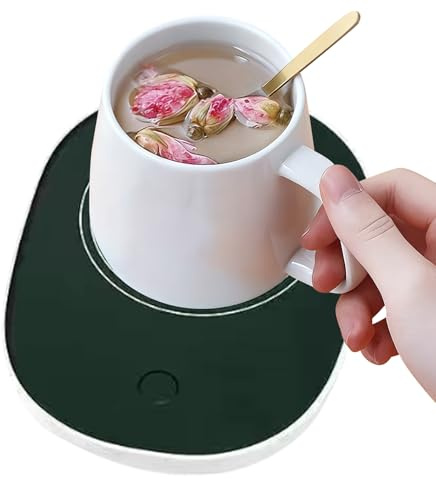 Scaldatazze Da Caffè - Sottobicchiere Con Termostato Alimentato Tramite USB | Scaldatazze Per Scrivania Con Riscaldamento A Temperatura Costante | Regalo Invernale Per Casa, Ufficio, Viaggio, Dormitor