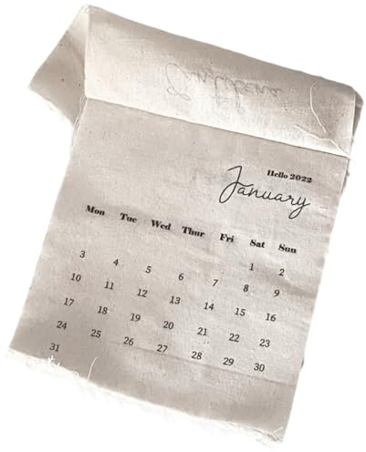Kalender 2026 Vägg 12-Månaders Textil Årlig Planerare