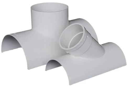 Conector en T for reparación de tubería de desagüe de PVC - 50 mm/75 mm/110 mm, blanco(110mm)
