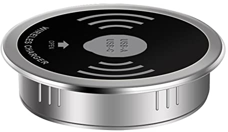KiBcsLic Desktop Embedded with 2 USB Charging Port Quick Charger, 5W