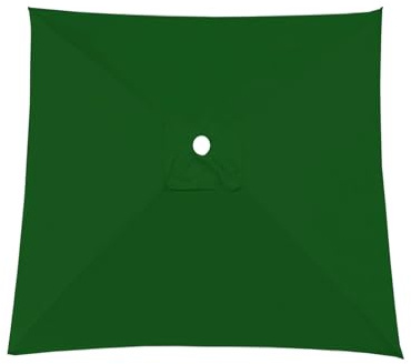 Telo Di Ricambio Per Ombrellone Colonna Centrale, Copertura Di Rechange Per Parasole Da Giardino Tavolo, Impermeabile Durevole Per Esterni, 4 6 8 Stecche Tessuto Di Sostituzione(Green,297X297cm)