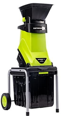 Trituradora eléctrica con cable para jardín Earthwise GS70015 de 15 amperios de ALM con contenedor de recolección