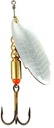 MAPSO - 5 Cucharilla de Pesca Popper-5 Plata 17 GMS.