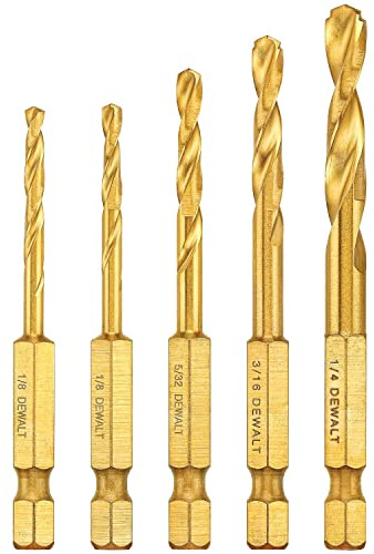 DEWALT DD5155 Impact Ready 5 Piece Titanium Drill Bit Set