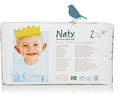 Naty Öko Windel Größe 2 (3 - 6 kg) Verbesserte Variante 2018