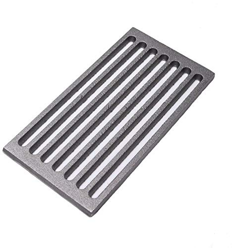 Fonderia Bongiovanni Grille en fonte 29,5 x 15 x 1 cm pour cheminée, poêle, barbecue, fond pour cendres