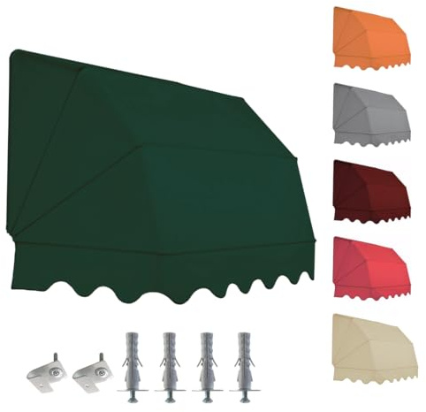 TENDAGGIMANIA Tenda da Sole per Esterno Cappottina da Esterno 4 Raggi - Misure: L.150 X S.100 CM - Tende da Sole TEMPOTEST SU MISURA con kit di montaggio - Anche tende da sole motorizzate