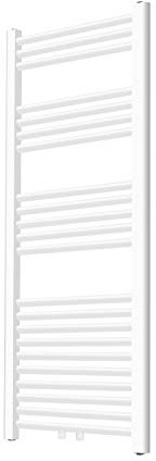 Aquamarin® Secador de Toallas de Baño - De Pared, 1400x600mm, Agua Caliente, Acero, Vertical, Entrada Central o Lateral, Blanco - Radiador de Baño, Calentador de Toallas, Calefacción, Toallero