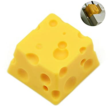 ESC Keycap Cute Cheese Artisan Novelty Keycaps Key Caps for Mechanical Keyboard MX Switch Kawaii Gaming Cherry Gamer Lover Gift Boys Yellow