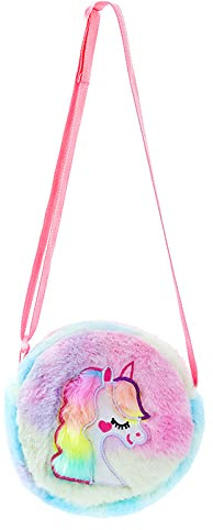 Spldsun Einhorn Handtasche Mädchen, Einhorn Umhängetasche Mädchen, Plüsch Einhorn Tasche Mädchen, Verstellbar, für Jahre, Kinder, Mädchen, Aufbewahrung von Tüchern, Masken, Kleinigkeiten