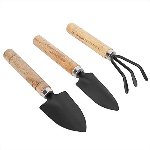 Serlium Mini Garden Tools, 3pcs Gardening Tools Garden Tool Set Gardening Hand Tools for Garden Plants Care House Plants Flower Pot Cactus Vegetables Kids Indoor Small Plants