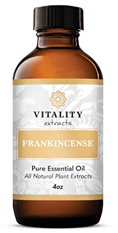 Vitality Extracts Frankincense Essential Oil - 4oz, Boswellia Serrata, Aromatherapy, Skin Care, Natural Calm, Rest & Relaxation, Yoga, Comfort