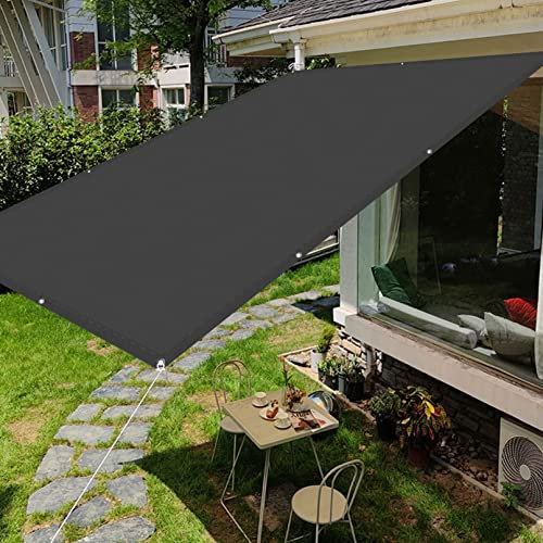 Garden Sun Shade Sail Rectangular 3.5 x 5.5 m 98% UV Block Garden Screen Privacy Fence with 4 Ropes Durable Perfect for Outdoor Patio Canopy, Dark Grey