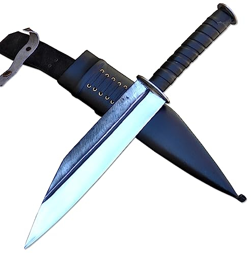 THE NEPAL 30 cm langes Saxmesser mit langer Klinge, langes Saxmesser, funktionierendes Saxmesser, taktisches Saxmesser, geschmiedetes Messer, schärfen, sofort einsatzbereit, mit Garantie