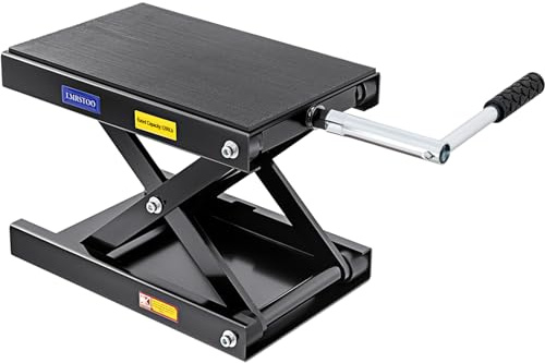 1200 LBS Motorcycle Jack, Motorcycle Lift Stand for Dirt Bike ATV,Scissor Jack with Crank Handle and Breaker Bar