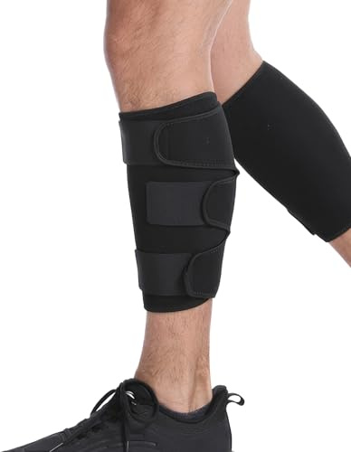 DHWEKU 1 Paires Manchon Compression Mollet, Manchon de Compression, Bas de Contention Femme Homme, Chaussettes de Contention Femme Homme pour Sport Course Jogging Vélo Fitness Exercise
