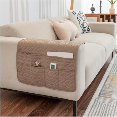 Sofá Reposabrazos Fundas Sillas Protectores de Brazos Sofá Cubre Apoyabrazos Sillones fundas para sofá reclinable, antideslizante, organizador de sofá, protector de brazo ( Color : Kaki-d , Size : 50*