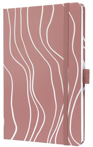 SIGEL J5351 Wochenkalender Jolie 2025, Rosy Meringue, ca. A5, Hardcover, Gummiband, Stiftschlaufe, Einstecktasche, 174 Seiten, vegan, Buchkalender, Terminplaner