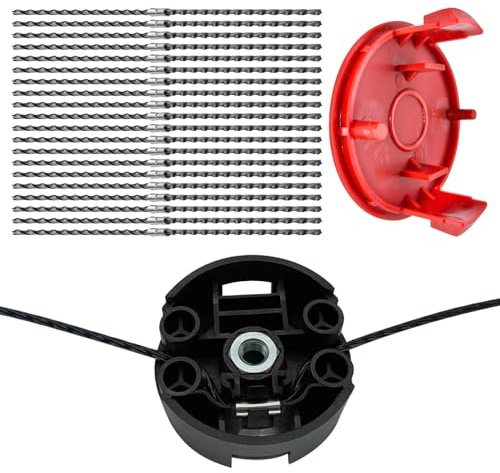 YWNYT Bosch F016800431 Hilo de Desbrozadora, 37cm x 3,5mm Hilo de Desbrozadora para Desbrozadora AFS 23-37, Cabezal de Desbrozadora F016F04839, Tapa de Carrete de Desbrozadora de Hilo F016F04841