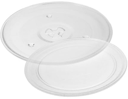 Uonlytech 2pcs Microwave Turntable Tray Glass Microwave Oven Support Plates Flat Y-shaped for Cooking Replacement Parts Easy to Install