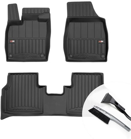 moto-MOLTICO 3D Gummimatten Auto, 4-teiliges Set, Allwetter Gummi Fußmatten, Antirutsch & Wasserfest Autoteppiche - passend für Volkswagen ID.7 ab 2023