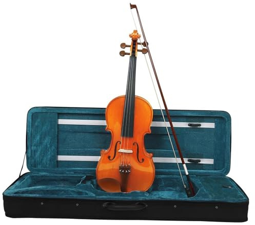 Violin Set Natürliche Violine 4/4 Anfänger Violine Fichtenplatte Ahornholz Natürliches Tigermuster Auf Der Rückseite Violinen-Set(Violin)