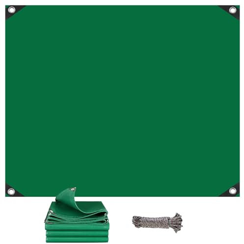 Teloni Protettivi Premium, Telone Rinforzato 1.2 x 2.5 m Resistente Alle Intemperie, Impermeabile Telo Protettivo Multiuso, Teloni Pvc Usati per Camion, Mobili, Piscina, Coprire Legna, Verde