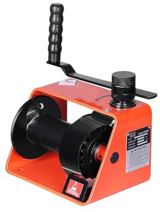 MegLob Cabrestante Manual De Turbina, Cabrestante Autoblocante Bidireccional De Alta Resistencia, Cabrestante para Remolque, Herramienta Extractora Marina Portátil para Remolque,500kg