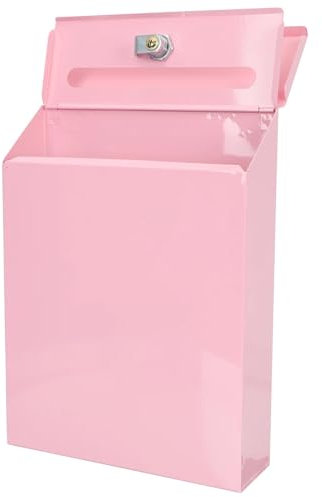 Cassetta delle lettere da parete per uso domestico, cassetta della posta a parete, multifunzione, accessorio per lettere (rosa)