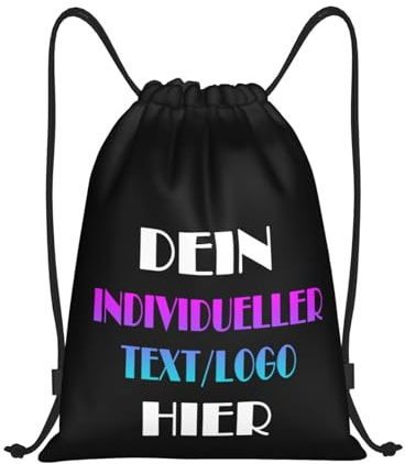 Tingwei Personalisiert Rucksack personalisierte Turnbeutel Sporttasche, Sportbeutel für Herren und Damen, Schwimmtasche, wasserdicht Sporttasche mit Logo/Text, ideal für Sport, Reisen und Freizeit