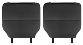 TVVXIO 2 Stücke Autositz Rückenlehnenschutz für VW Touran 2003-2012, PU Leder Auto Rücksitzschoner Anti-Kick Matte Organizer Sitzschutz ZubehöR,A Black