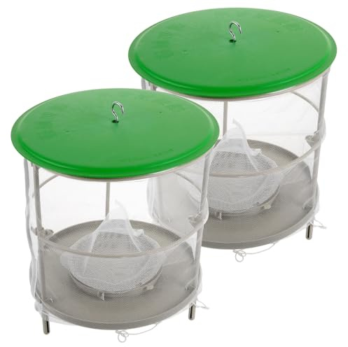 Hemobllo Piège à Mouches Maillé Housse Imperméable, Lot de 2, Suspendu, pour Utilisation en Extérieur et Étable