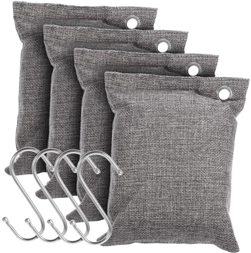 GLEAVI Sacchetto Purificatore Carbone di Bambù Attivato Assorbe Odori Tessuto Non Tessuto Set da 1 e Purifica per Casa e Ufficio