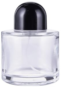 Flacon de parfum rond en verre transparent rechargeable de 100 ml - Flacon pulvérisateur de parfum vide - Vaporisateur d'huile essentielle - Vaporisateur de parfum pour lotion